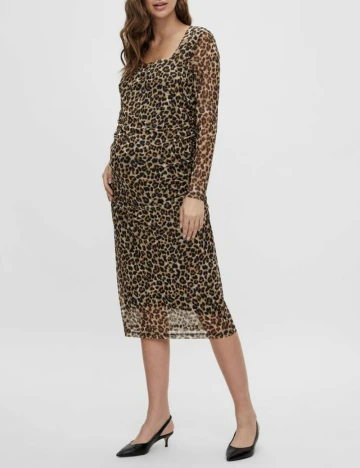 Rochie medie Mamalicious, animal print Animal print