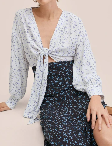 Rochie medie OVERSIZE Mango, floral Floral print