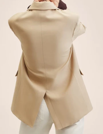 Sacou Oversize Mango, crem Crem