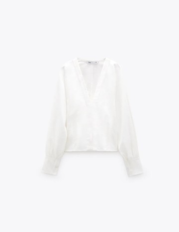 Bluza Zara, alb, M