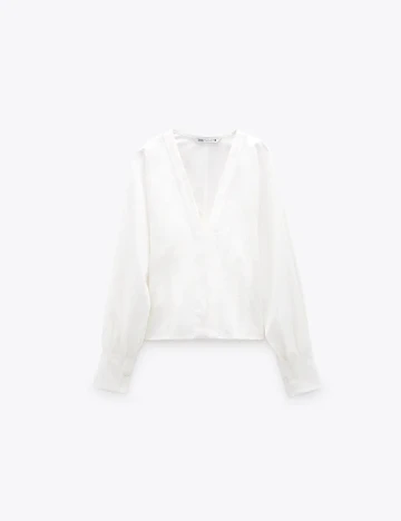 Bluza Zara, alb, M
