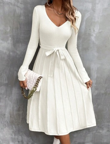 Rochie medie SHEIN, crem