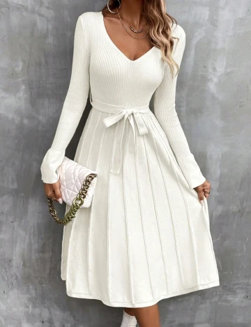 Rochie medie SHEIN, crem