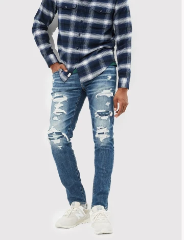 Blugi American Eagle, bleumarin Albastru