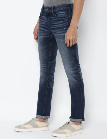 Blugi American Eagle, bleumarin Albastru