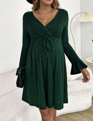 Rochie scurta SHEIN Maternity, verde Verde