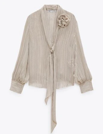 Camasa Zara, crem, M