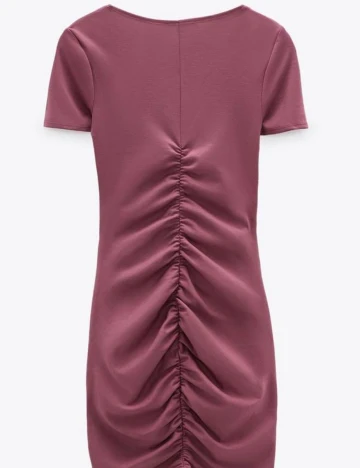 Rochie Zara, roz pudra inchis, S