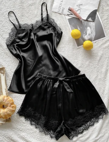 Pijama SHEIN, negru Negru