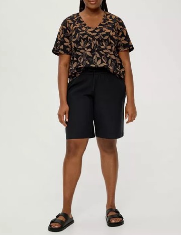 
						Pantaloni scurti Plus Size TRIANGLE, negru