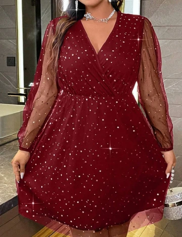 Rochie scurta SHEIN CURVE, rosu Rosu
