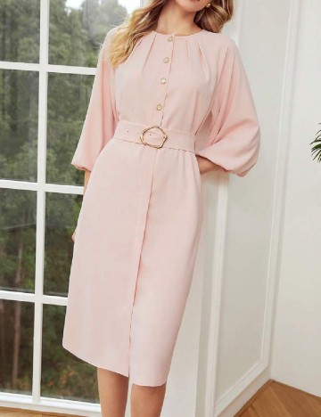 Rochie medie MOTF, roz