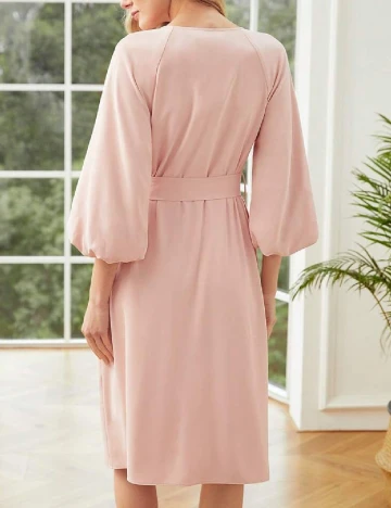 Rochie medie MOTF, roz Roz