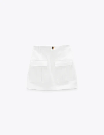 Fusta Zara, alb, S