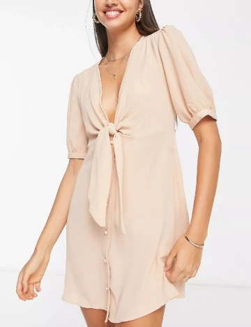 Rochie scurta ASOS, crem Crem