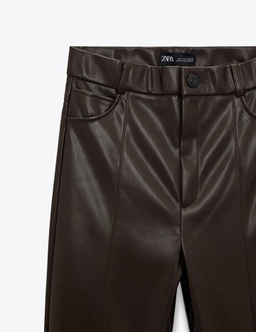 Pantaloni Zara, maro, XXL