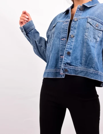 Geaca Noisy May, albastru denim, M