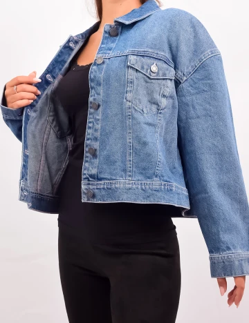 Geaca Noisy May, albastru denim, M