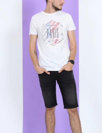 Tricou Milano Bulls, alb Alb