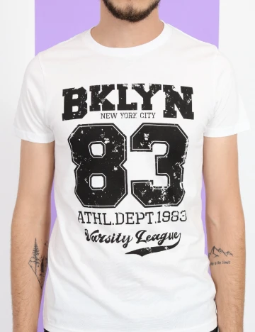 Tricou Milano Bulls, alb Alb