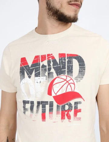 Tricou Milano Bulls, crem