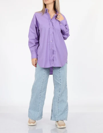 Camasa Oversize Kaffe, mov Mov