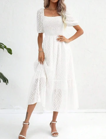 Rochie medie SHEIN, alb