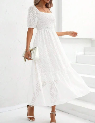 Rochie medie SHEIN, alb
