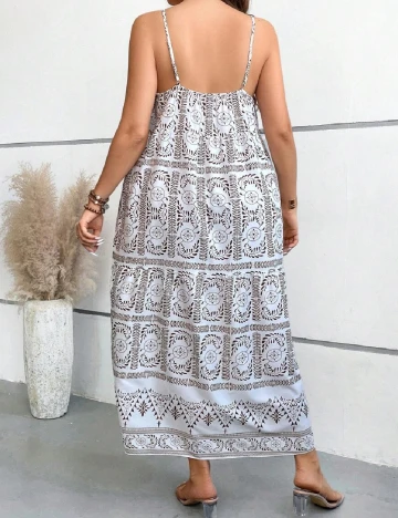 Rochie lunga SHEIN CURVE, alb Alb