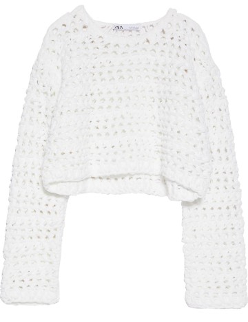 Bluza Zara, alb, S