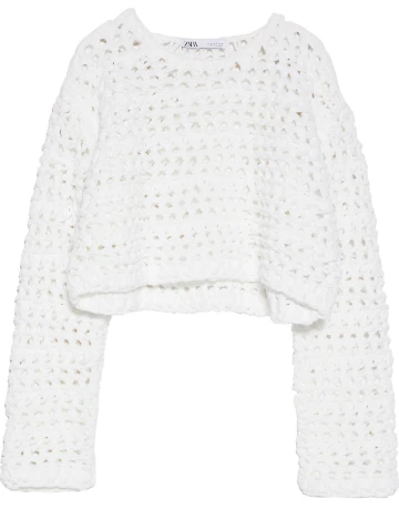 Bluza Zara, alb, S