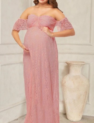 
						Rochie lunga SHEIN Maternity, roz pudra