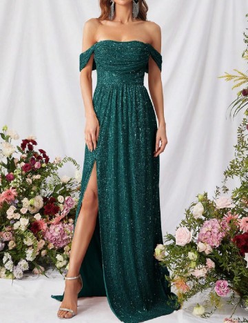 
						Rochie lunga Faeriesty, verde