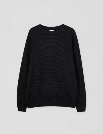 Pulover Pull&Bear, negru, S