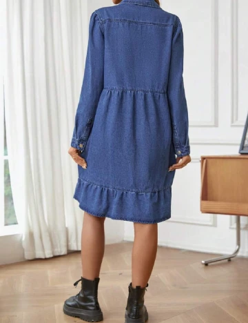 Rochie medie SHEIN Maternity, albastru Albastru
