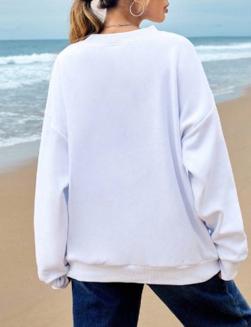 Bluza Oversize SHEIN, alb
