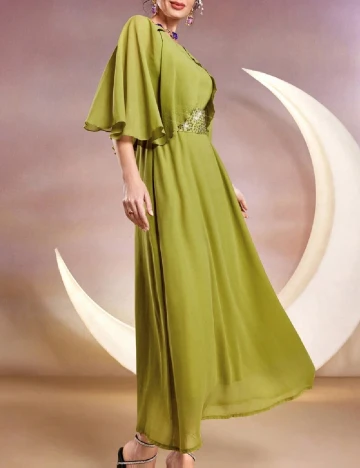 Rochie lunga SHEIN, verde Verde