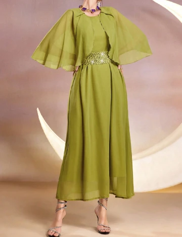 Rochie lunga SHEIN, verde Verde
