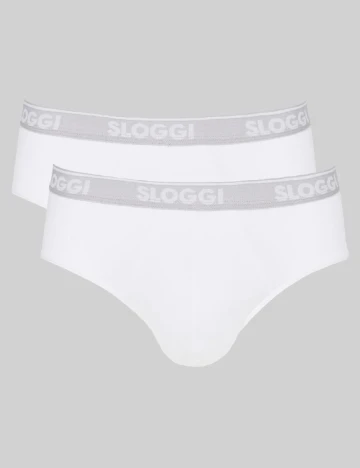 Set chiloti 2 perechi Sloggi by Triumph, alb Alb