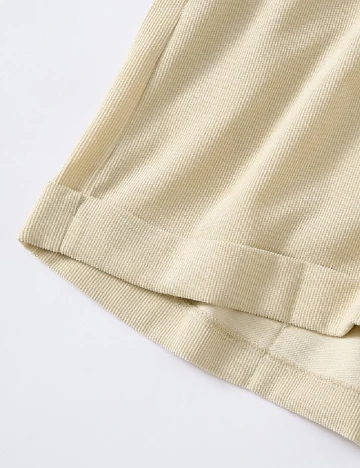 Pantaloni scurti SHEIN CURVE, ecru