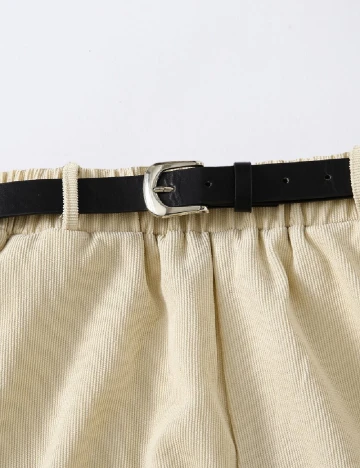 Pantaloni scurti SHEIN CURVE, ecru