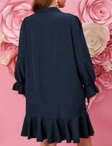 Rochie scurta SHEIN CURVE, bleumarin Albastru