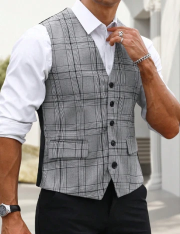 Vesta SHEIN Plus Size Men, gri