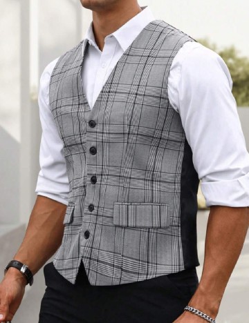 Vesta SHEIN Plus Size Men, gri