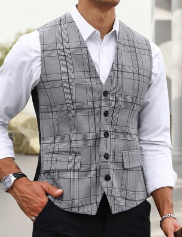 Vesta SHEIN Plus Size Men, gri