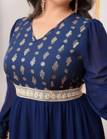 Rochie medie SHEIN CURVE, albastru