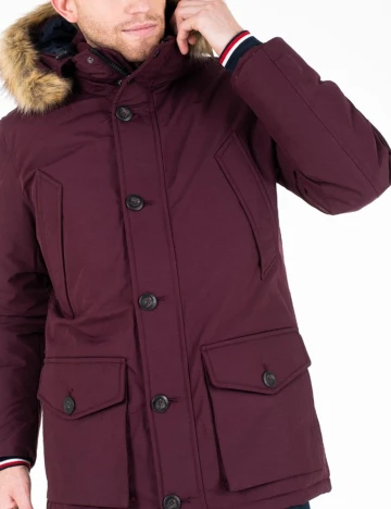 Geaca Tommy Hilfiger, visiniu, XL