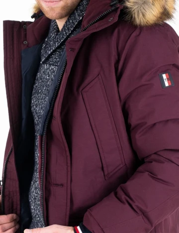 Geaca Tommy Hilfiger, visiniu, XL