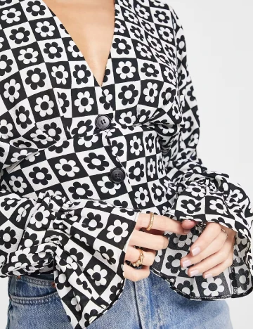 Top ASOS, negru Negru