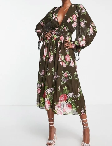 Rochie medie ASOS, floral Floral print